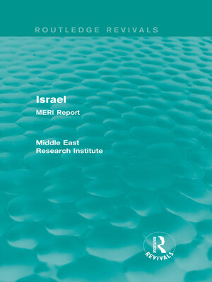 cover image of Israel (Routledge Revival)